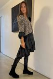 Oscar Rue Dress Micro Leopard /29 =